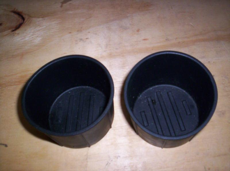 (2) rear console rubber cup holder 2009 2010 2011 f150