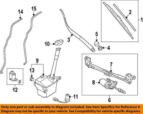 Kia oem 986202p010 wiper & washer-windshield-reservoir assembly