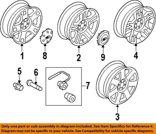 Ford oem 6l3z1130d wheels-center cap