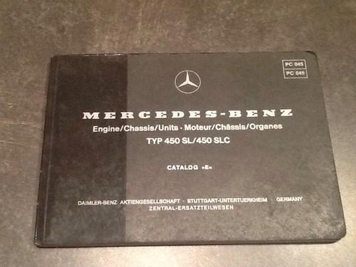 Mercedes benz typ 450 sl / 450 scl catalog e - parts assembly manual pc 045 049