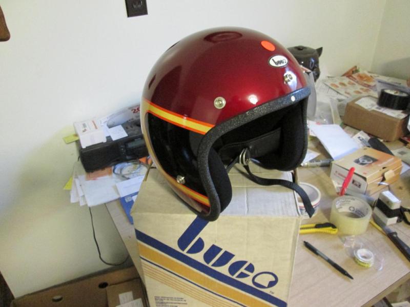 Nos rare vintage buco red design motorcycle helmet