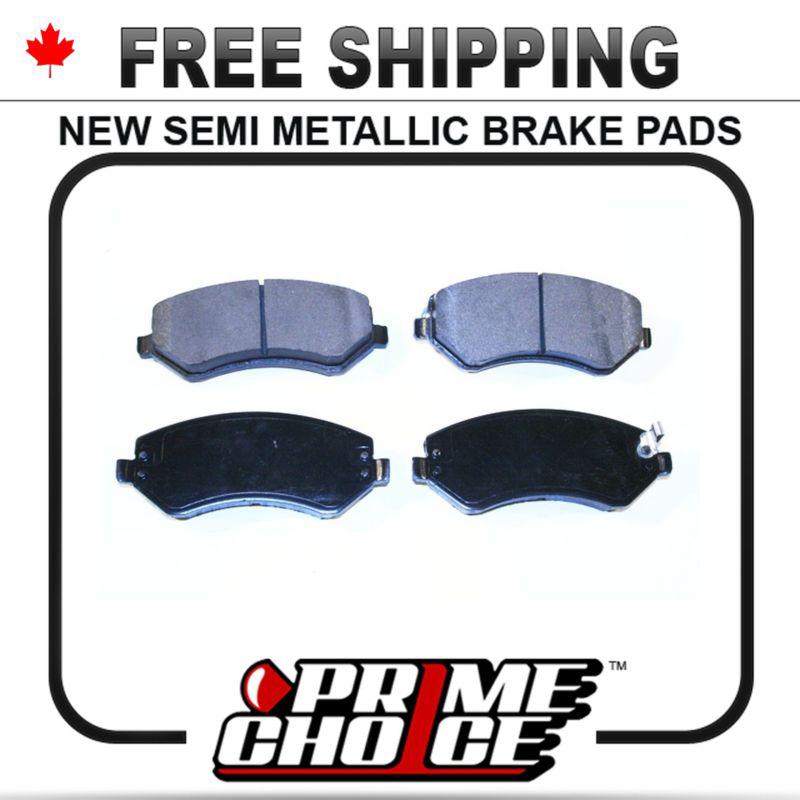 New premium complete set of front metallic disc brake pads with shims