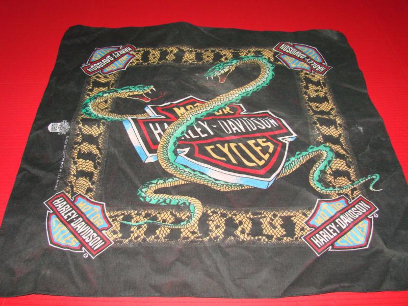 Harley-davidson vintage bandana 1988  22 x 21 inches nos!