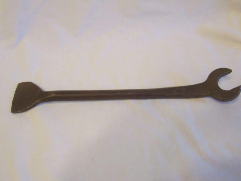 Antique ford tire iron wrench w/ ford script, no. t-5999, 12 inch, black