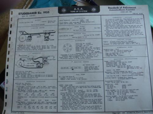 55 studebaker 6 champion tuneup specs wiring diagram