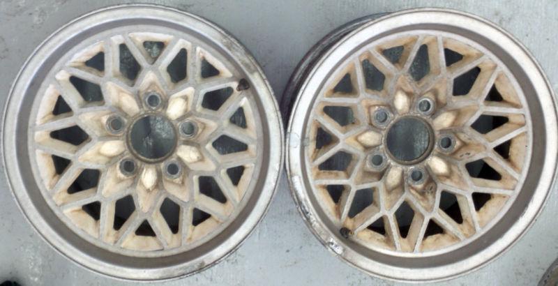 1979 - 1981 pontiac firebird 400/403 15x7 snowflake aluminum wheel/rim (2)