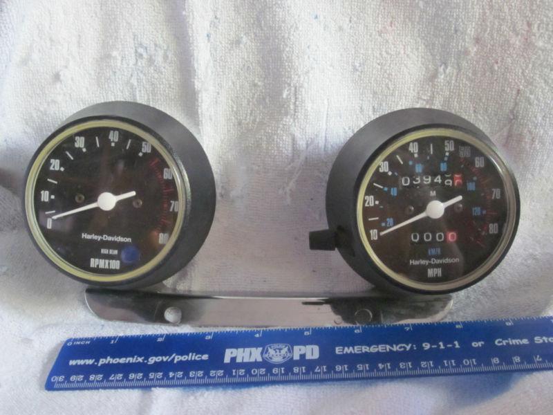 1979 harley-davidson ironhead sportster speedometer and tach