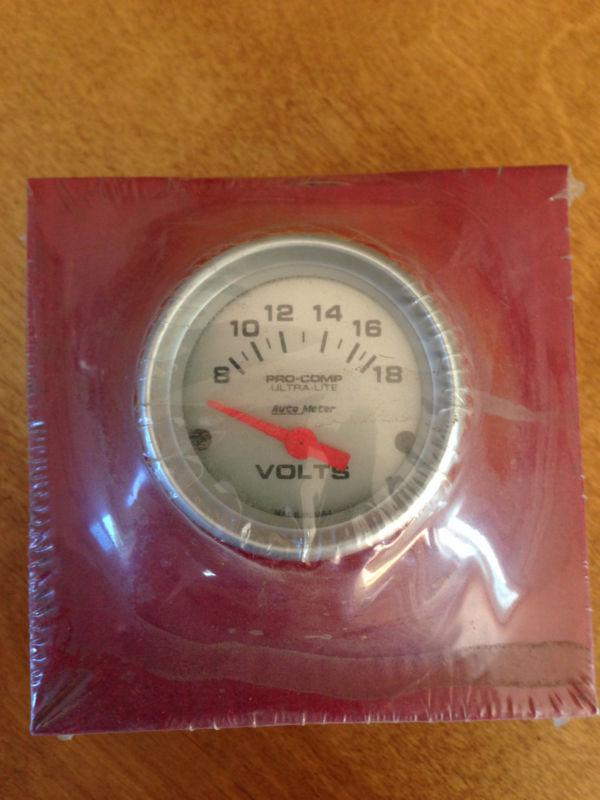 Auto meter pro comp ultra lite #4391 volts gauge 2 1/16