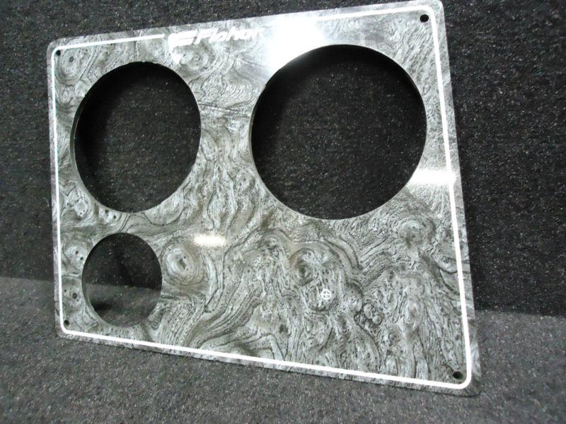 Skeeter gauge panel cover plate 9" x 7" with two 3.25" & one 2" gauge cut outs