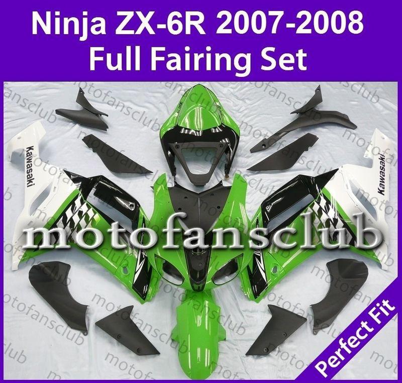 Fit kawasaki 07 08 zx6r zx 6r ninja 2007 2008 fairing bodywork plastics #18 b