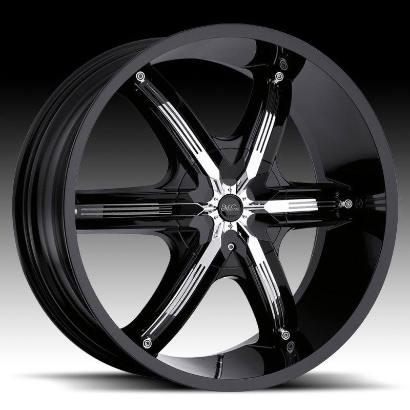 24" inch 6x5.5 6x4.5 black chrome insert wheels rims chevy silverado 1500 tahoe