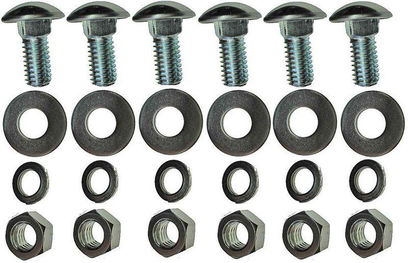 Stainless steel 7/16 x 1 bumper bolts bolt washers nuts - 31/32 round head 6 six