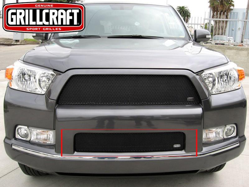 2010-2013 toyota 4runner grillcraft lower black 1pc grille insert mx grill