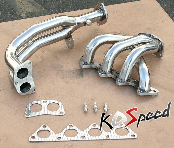 4-2-1 stainless steel racing exhaust header 92-93 acura integra b18 b18a1 b18b