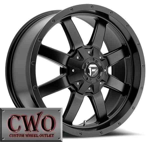 20x9 black fuel frontier rims 6x114.3 6 lug dakota durango pathfinder xterra cwo