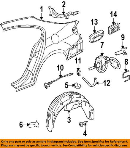 Volkswagen oem 3c8809857egru quarter panel-fuel door