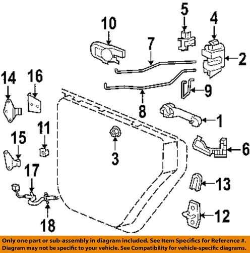 Jeep oem 68018097aa lock & hardware-rear door-support