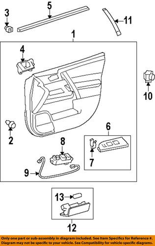 Toyota oem 8482006061 door component/door window switch panel