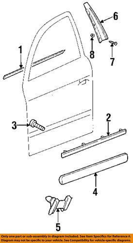 Volkswagen oem 3b0853516agru front door-body side molding