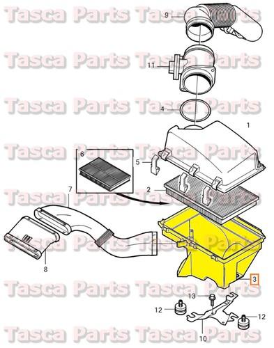 Brand new oem lower air filter housing 2001-2009 volvo s60 s80 v70 v70xc 8649674