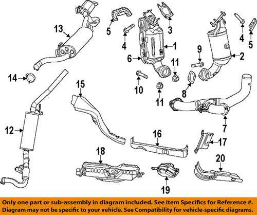 Mopar oem 68040250ah exhaust pipe/exhaust pipe