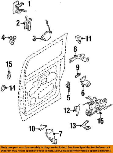 Nissan oem 826077b011 side loading door-handle, outside