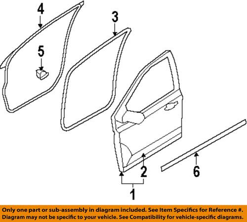 Ford oem at4z7820124a front door-door shell