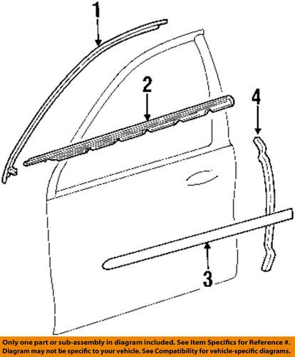 Ford oem 2f1z5420939ptm front door-body side molding