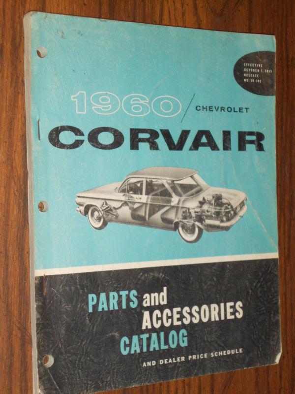 Purchase 1960 Chevrolet Corvair Parts Catalog Original Book In Benton