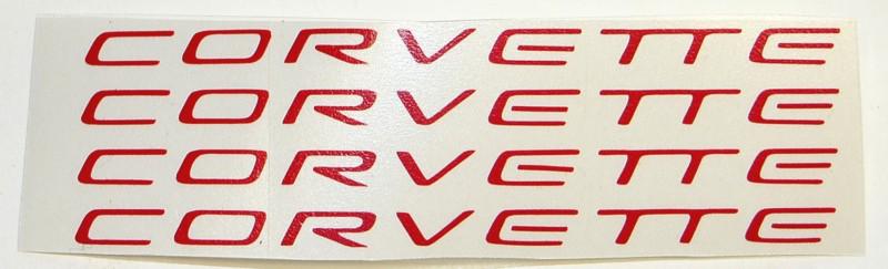 1997 2004 c5 corvette wheel vinyl decal red