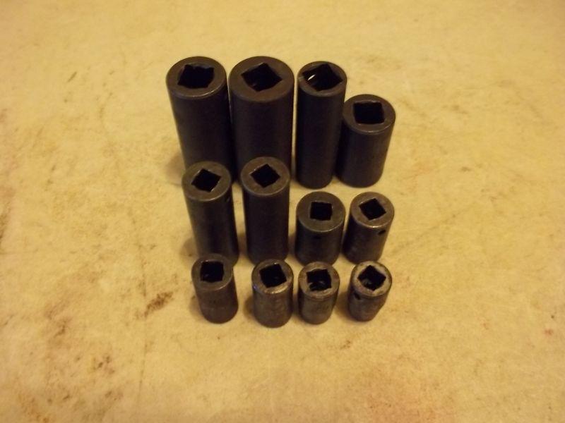 12pc. apex metric impact sockets 3/8" & 1/4" drive