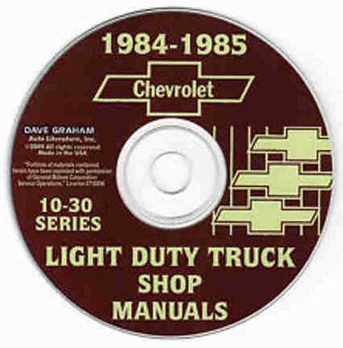 1984-1985 gmc pickup & truck repair shop manual cd  g10 g20 g30 p10 p20 & p30