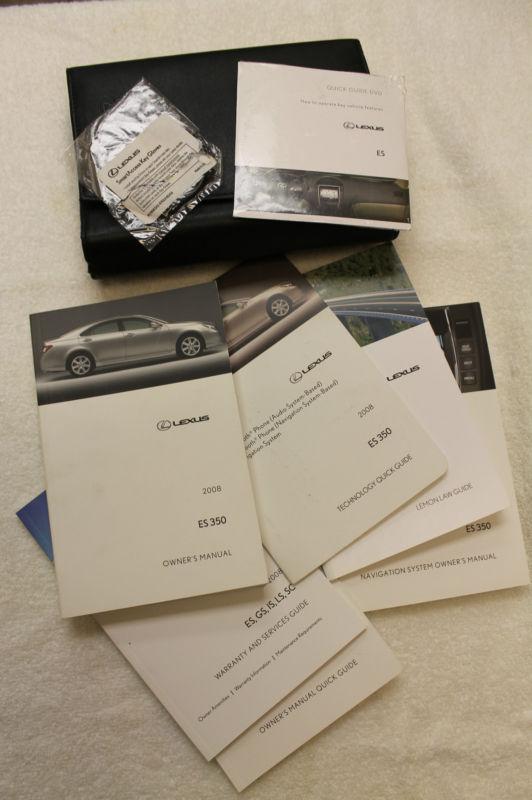 2008 lexus es350 owner's manual w/ case