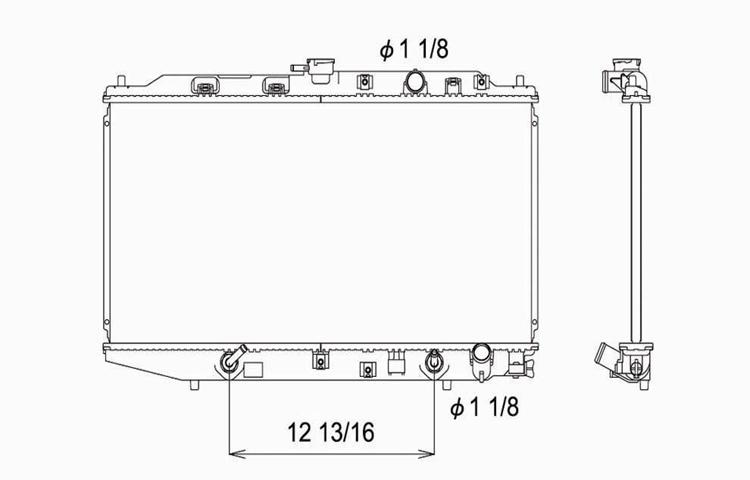Replacement radiator 88-91 honda civic crx automatic / manual 1.5 l4 19010pm3901