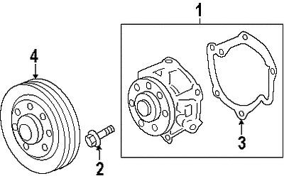 Pontiac 11562426 genuine oem factory original water pump assy bolt