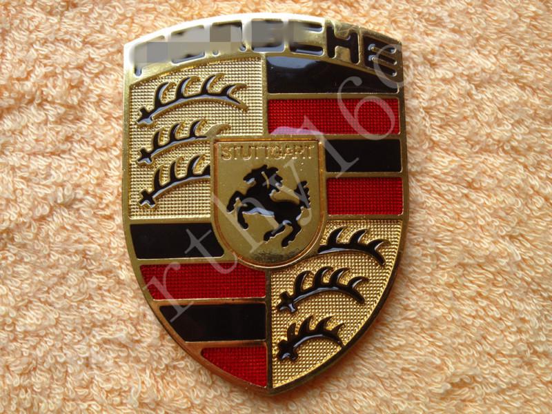 2pcs for universal porsche car emblem 3m sticker metal high quality 