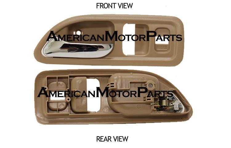 Beige chrome lever inside-frt door handle pair 72166-sv2-003zb 72126-sv2-003zb