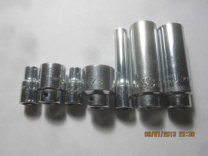 Grab bag 7 mac tools 1/4" drive sockets metric sae deep shallow