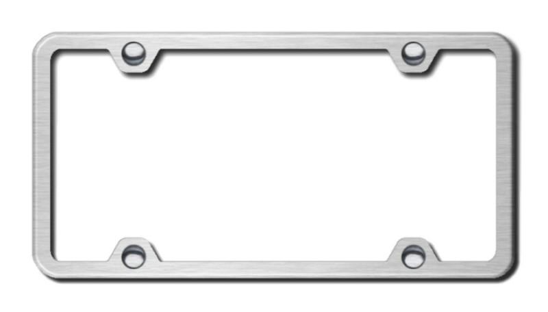 4-hole slimline license plate frame-brushed stainless made in usa genuine