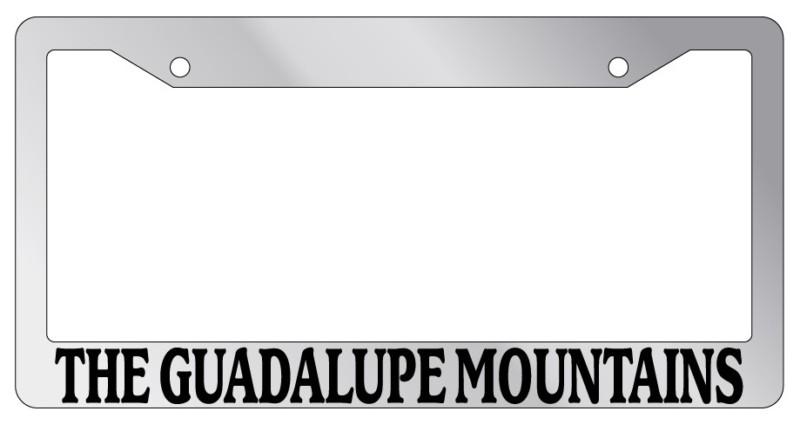 Chrome license plate frame the guadalupe mountains auto accessory novelty