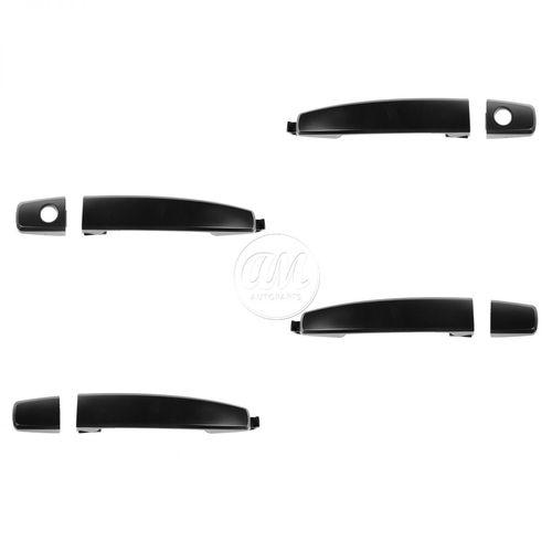 Door handle smooth black front & rear outer set of 4 for aveo captiva sport vue