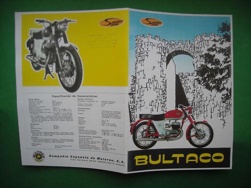 Bultaco senior 200, photocopy factory sales brochure 