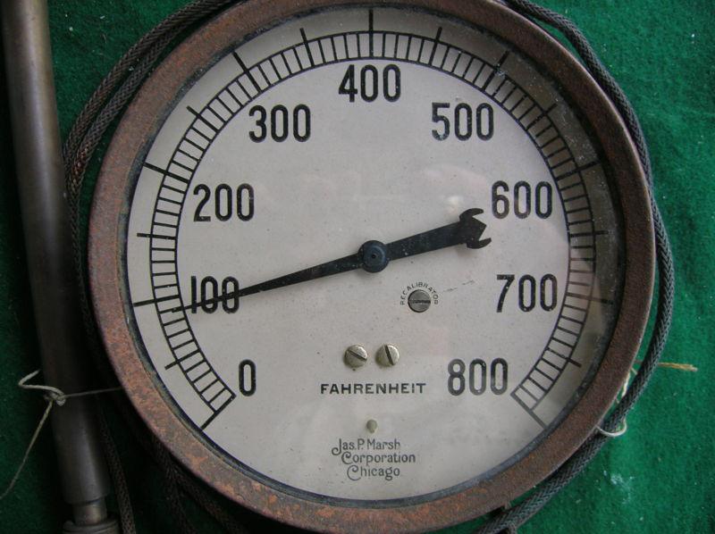 Mechanical 6" dia. temperature fahrenheit gauge jas p marsh