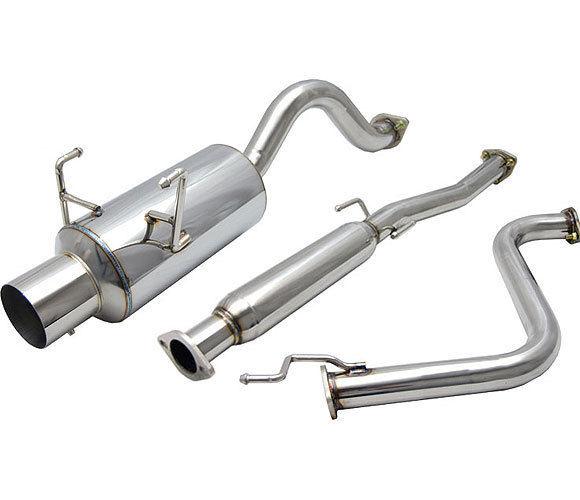 Honda del sol 93-97 d16y 2.5'' catback exhaust system stainlessl 4'' tip muffler