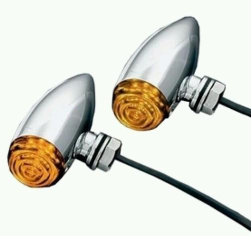 Kuryakyn led mini bullet lights smooth amber universal