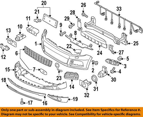 Volkswagen oem 7p6853671eryp grille-lower grille