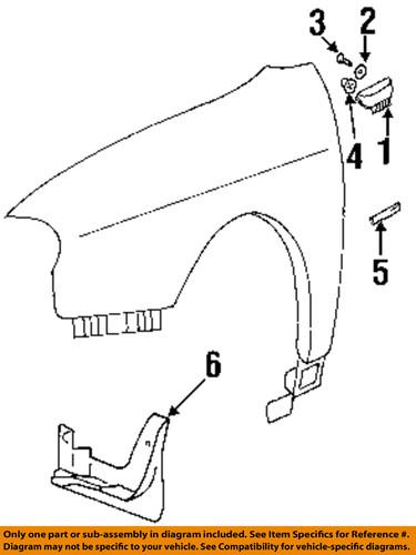 Hyundai oem 877133d010 fender-body side molding