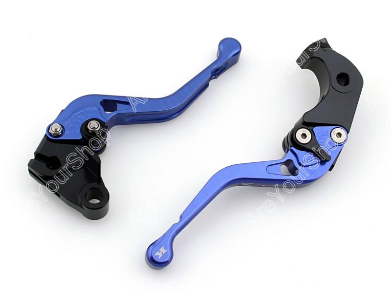 Short adjustable brake clutch levers kawasaki z1000 07-11 z1000sx 12-13 blue