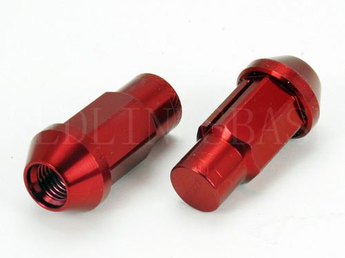 Red 20pcs t-4 racing lug nuts 50mm w/lock m12x1.25 gsp fit: infiniti
