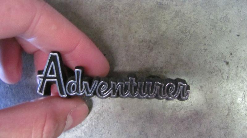 Dodge d100 dash emblem "adventurer" oem glovebox 1977 1970's 1980's badge red